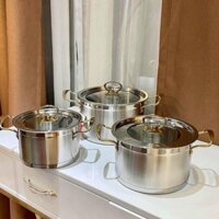 Bộ Nồi Inox 304 Cao Cấp MISU LOUIS Đáy 3 Lớp Nguyên Khối