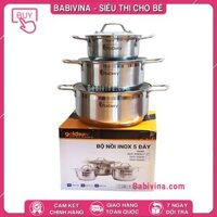 Bộ Nồi inox 5 Đáy Goldsun