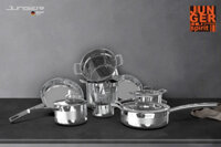 Bộ nồi inox 5 đáy Junger JC-100 Tay cầm cách nhiệt  Bảo hành 12 tháng