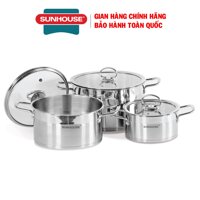 Bộ nồi inox 5 đáy Sunhouse Mama SH784