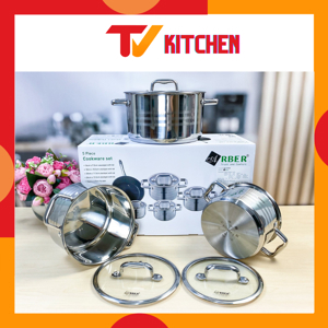 Bộ nồi inox 5 món Arber Dolphin