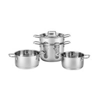 Bộ Nồi Inox 5 món Smartcook Mini SM 2303S size 16,18,20, xửng hấp 3 Tầng size 16,18,20cm - Bảo Hành Chính Hãng
