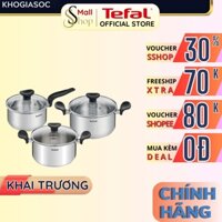 Bộ nồi inox 6 món quánh 16cm 1.5L & nồi 20cm 3L & nồi 24cm 5.3L Tefal Primary 16/20/24cm E308S674 - SSHOP