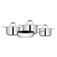 Bộ nồi Inox cao cấp 3 lớp đáy liền Trimax XS EL 3744 size 18, 20, 24 & chảo 26cm