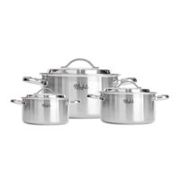 Bộ nồi Inox cao cấp 3 lớp đáy liền HAPPYCOOK, Noble, NB