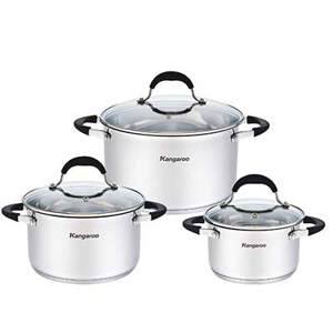 Bộ nồi inox cao cấp 5 lớp Kangaroo KG3CS3 - 3 nồi