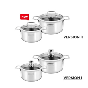 Bộ nồi inox dập nguyên khối Elmich Trimax Classic EL-2108OL size 18, 20cm