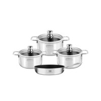 Bộ nồi Inox dập nguyên khối Elmich Trimax Classic EL 2110OL Size 18, 20, 24, chảo 26cm