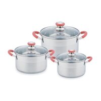 Bộ nồi inox Elmich Smartcook 3336 ❤ Bộ nồi inox 3 CHIẾC CỠ 18CM, 22CM, 26CM -EL3336