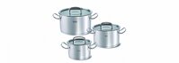 Bộ nồi inox Fissler Original Pro 3 món cao cấp (nắp kính)