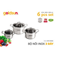 Bộ nồi inox Goldsun GH10-3306SG cao cấp