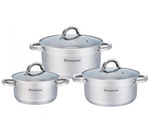 Bộ nồi inox Kangaroo KG875 - 3 nồi
