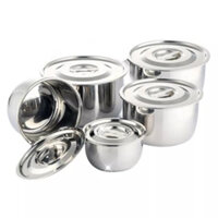Bộ Nồi Inox không quai size 16*18*20*22*24