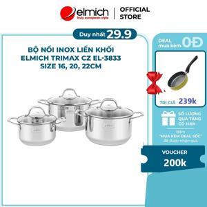 Bộ nồi inox liền khối Elmich Trimax CZ EL-3833