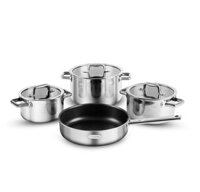 Bộ nồi inox liền khối Elmich Trimax ECO EL-8004 size 18, 20, 26, chảo 26cm