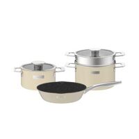 Bộ nồi Inox liền khối Elmich Hera EL-8237 size 18, nồi hấp 22, chảo 26cm