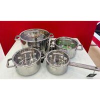 Bộ nồi inox liền khối Elmich Trimax ECO EL-8005 size 18, 20, 26, quánh 16cm