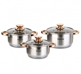 Bộ nồi inox Nagakawa NAG1301 - 3 nồi