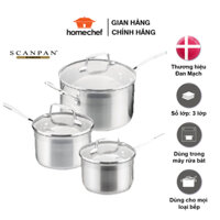 Bộ nồi inox Scanpan Impact dung bếp từ, thiết kế 3 lớp, an toàn với máy rửa bát - 71060000