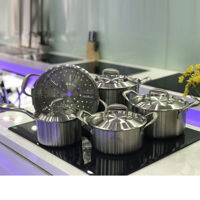 Bộ nồi inox Shoochi 3 lớp liền khối