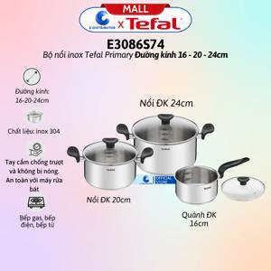 Bộ nồi inox Tefal Primary 16/20/24cm E3086S74