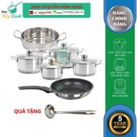 Bộ Nồi Inox Xửng Hấp Và Chảo Chống Dính Fivestar 24cm