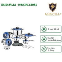 Bộ Nồi Kaisa Villa Model KV-21G Chảo Thép Không Gỉ Đáy 9 Lớp