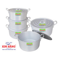 Bộ nồi Kim Hằng T5 16, 18, 20, 22, 24cm KHG 0331, bộ nồi gồm 5 cái size 16cm, 18cm, 20cm, 22cm, 24cm