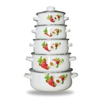 Bộ nồi men sứ 5 cái