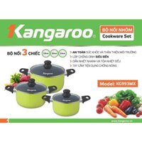 Bộ nồi nhôm (3 chiếc 16-20-24cm, không đáy từ) Kangaroo KG993MX