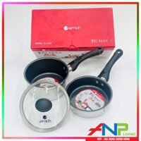 Bộ nồi quánh và chảo chống dính inox đáy liền Elmich Trimax Baby EL-3794 Đường kính 14cm - Hàng chính hãng - Set Baby - Cán Nhựa EL-3794KM