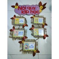 bộ nội quy lớp học vải đay phối dây thừng - steam