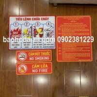 Bộ nội quy tiêu lệnh PCCC mica dán decal - 2022