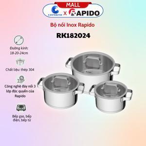 Bộ nồi Rapido RK182024 - 3 chiếc