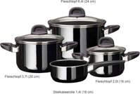 Bộ nồi Silit Modesto Line Induction 4-Piece, màu đen 3 NỒI 1 QUÁNH – MADE IN GERMANY