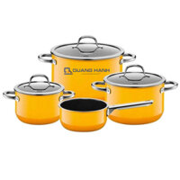 Bộ nồi Silit Passiona 3 nồi 1 quánh màu vàng
