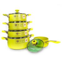BỘ NỒI SUNHOUSE ELEGANT 5 CHIẾC NẮP KÍNH SH9955