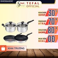 Bộ nồi Tefal Primary inox chống dính bếp từ Chính hãng, chảo sâu lòng chiên xào 16cm-24cm dẫn nhiệt tốt - SSHOP OFFICIAL