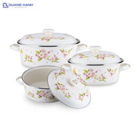 Bộ nồi tráng men Fujihoro SYM-332 3 chiếc