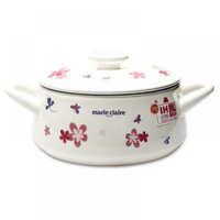 Bộ Nồi tráng men Fujihoro MCPV-20W Dung tích 2,5L của Nhật bản