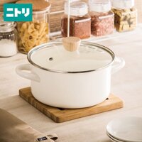 Bộ nồi tráng men nắp kính Pearl Metal Curry Chef 20cm - Hàng nội địa Nhật Bản nhập khẩu chính hãng