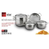 Bộ nồi từ Fivestar 5 món vung Inox