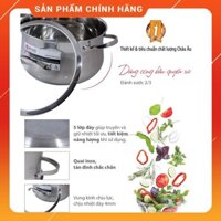 BỘ NỒI VÀ QUÁNH ELMICH INOX 304 IBIZA 3 CHIẾC CỠ 16CM, 20CM, 24CM EL0124