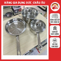 Bộ nồi Wmf Diadem Plus 3 món, 1 nồi 20cm, 1 chảo thép 24cm, 1 quách 16cm - Hàng Đức