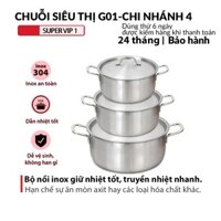 Bộ nồi xoong inox Five ramic dùng được cho tât cả các bếp từ