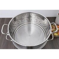 Bộ nồi xửng five star 3 đáy 30cm nắp kính và nắp inox