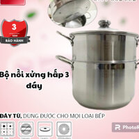 Bộ nồi xửng hấp 3 đáy Fivestar từ 20cm, 24 cm, 26 cm, 28 cm đến 30cm, 32 cm (24cm/26cm/28cm/30cm/32cm)