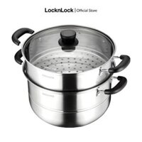 BỘ NỒI XỬNG HẤP 3 TẦNG BẰNG INOX LOCK&LOCK LLH1282 ĐÁY TỪ 28CM​