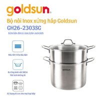 Bộ nồi xửng hấp 30cm 3-5 người ăn Goldsun GPS1510-S