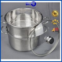 Bộ Nồi xửng  hấp đồ xôi Inox 2 tầng Fivestar dày dặn( 24 CM) HÀNG CHÍNH HÃNG BẢO HÀNH 5 NĂM